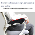 Curve Three-dimensional Support Memory Foam Office Chair Armrest Pad, Black, Gel Grid, Grid, Gray Grid, Gray