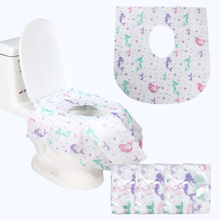 5pcs Disposable Nonwoven Toilet Pad Portable Hotel And Traveling Cartoon Universal Cushion, Dinosaur, Mermaid
