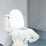 5pcs Disposable Nonwoven Toilet Pad Portable Hotel And Traveling Cartoon Universal Cushion, Dinosaur, Mermaid
