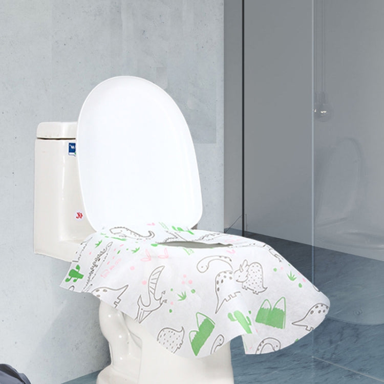 5pcs Disposable Nonwoven Toilet Pad Portable Hotel And Traveling Cartoon Universal Cushion, Dinosaur, Mermaid