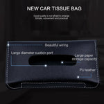 Car Armrest Box Sun Visor Hanging Leather Tissue Box, Black, Pink, Blue, Beige