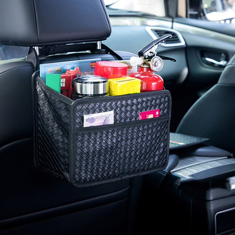 Car Hanging Garbage Bag Multifunctional Folding Storage Box, H611 Woven Pattern, H613 Litchi Pattern, H615 Oxford Cloth