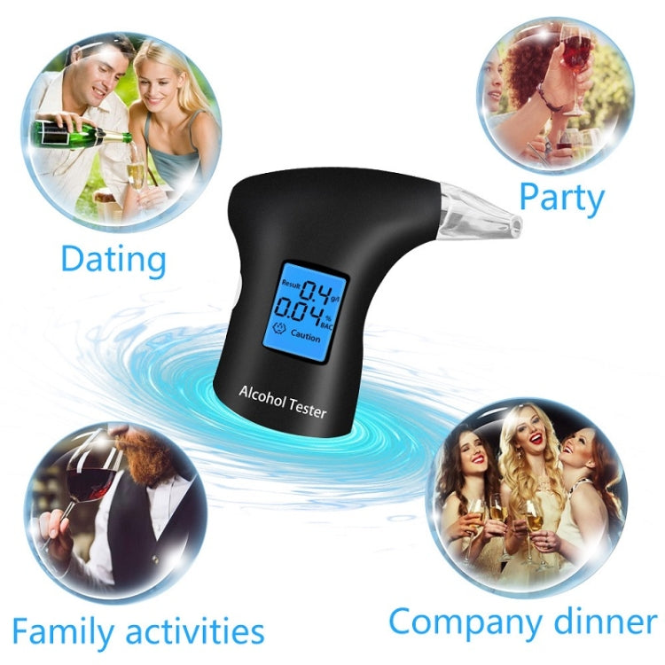 LCD Detector Backlight Light Breath Alcohol Tester, AT69S With 4 Mouthpieces Box, AT69S With 12 Mouthpieces Box