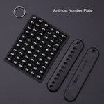 For Fiat Car Key Cover Multifunctional Keychain Anti-Lost Number Plate, A, B, C