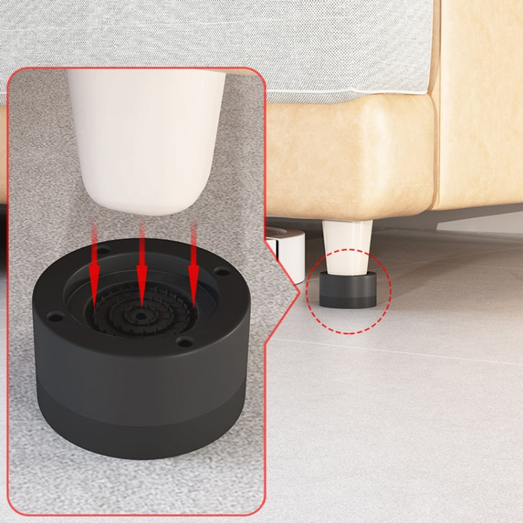 Washing Machine Base Non-Slip Heightening Fixed Shock-Absorbing Foot Pads, Black 3.5cm, Black 6cm, Black 8.5cm