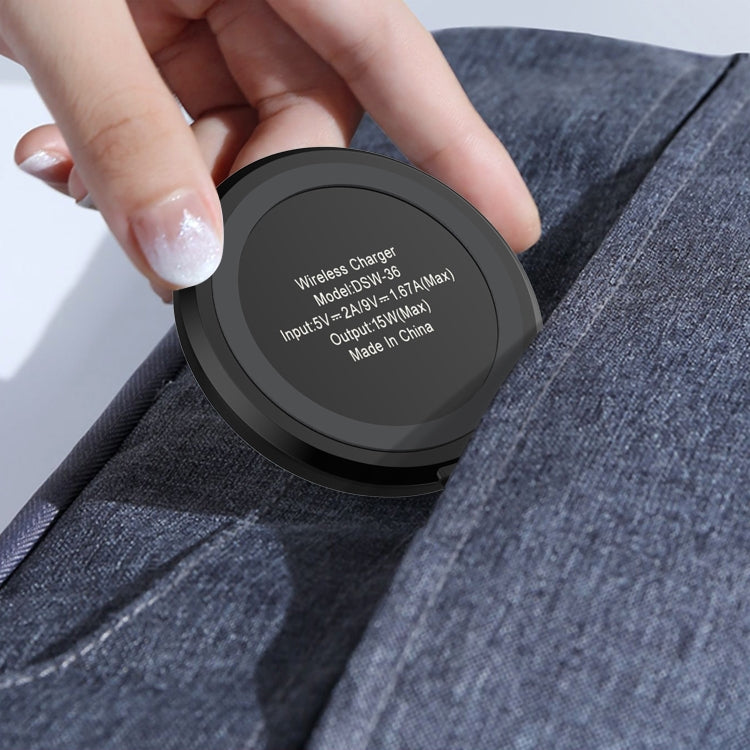 DSW-36B Mobile Phone Wireless Charger Mini 15W Fast Charging Type-C Round QI, DSW-36B