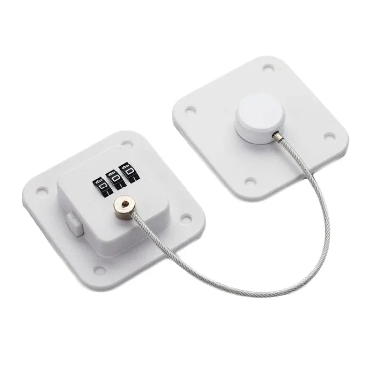 Child Safety Lock No Hole Window Limiter Refrigerator Drawer Cabinet Combination Lock, 3-bit Black, 3-bit White, 2-bit Black, 2-bit White, 2-bit Gray