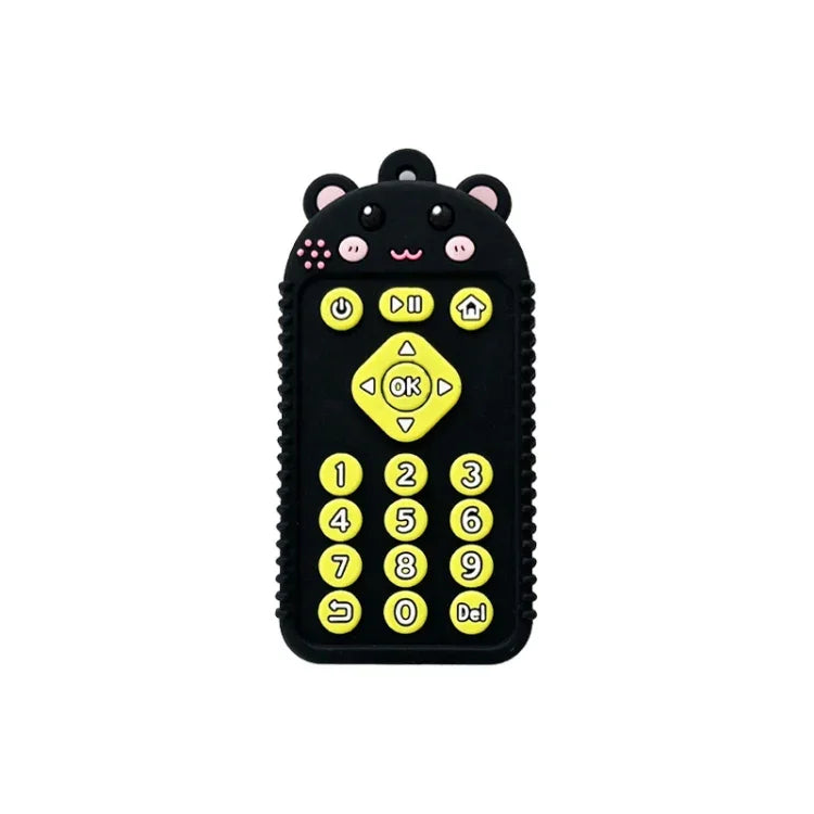 Cartoon Reomte Baby Teething Toys Silicone Baby Teether for Newborn Toddlers Infants, Puppy Black, Puppy Blue, Puppy Green, Bunny Black, Bunny Blue, Bunny Green, Bear Black, Bear Blue, Bear Green