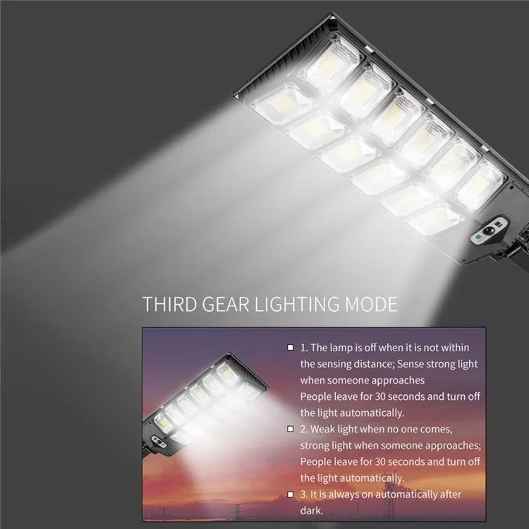 LED Strong Light Double Row Solar Garden Light Induction Street Lamps, E-SMARTER W789A-6, E-SMARTER W789B-6