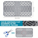 Silicone Sink Mat Cuttable Sink Pad Kitchen Cabinet Mat Dish Drainer Mat 66 x 35cm