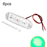 6pcs 12-Bead LED Flashing Warning Lights Motorcycle RV Signal Lights, White Light, Yellow Light, Red Light, Blue Light, Green Light