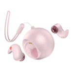 In-Ear Small Coconut Ball Stereo Bluetooth Earphones With Charging Compartment
