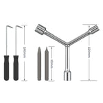 Boiler Washing Machine Disassembly Cleaning Repair Tools Multifunctional Screwdriver Trident Wrench, 5pcs/Set