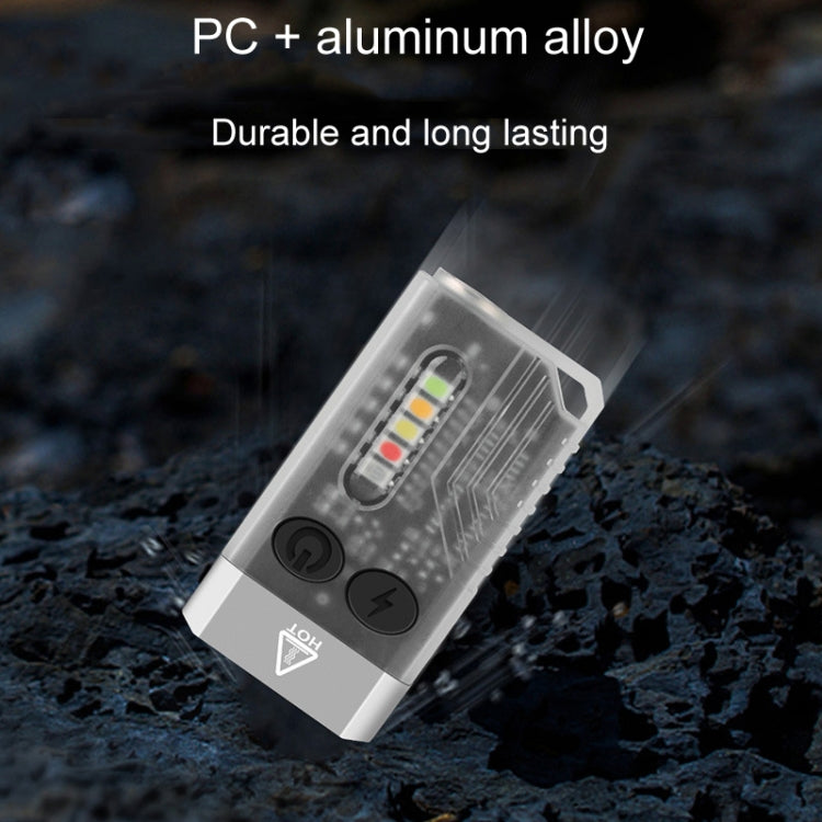 V10 Portable Keychain Light USB Rechargeable Bright Mini Flashlight