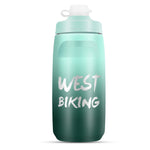 WEST BIKING 620ML Bicycle Water Bottle Portable Outdoor Cycling Water Cup, White Pink Gradient, Black Gray Gradient, Blue Gradient, Dark Green Gradient, Green Pink Gradient, Yellow Green Gradient, Black Green Gradient, Black Red Gradient