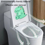4pcs Bathroom Toilet Deodorant Stickers Felt Cute Cartoon Aromatherapy Decorative Wall Stickers, 22x18cm