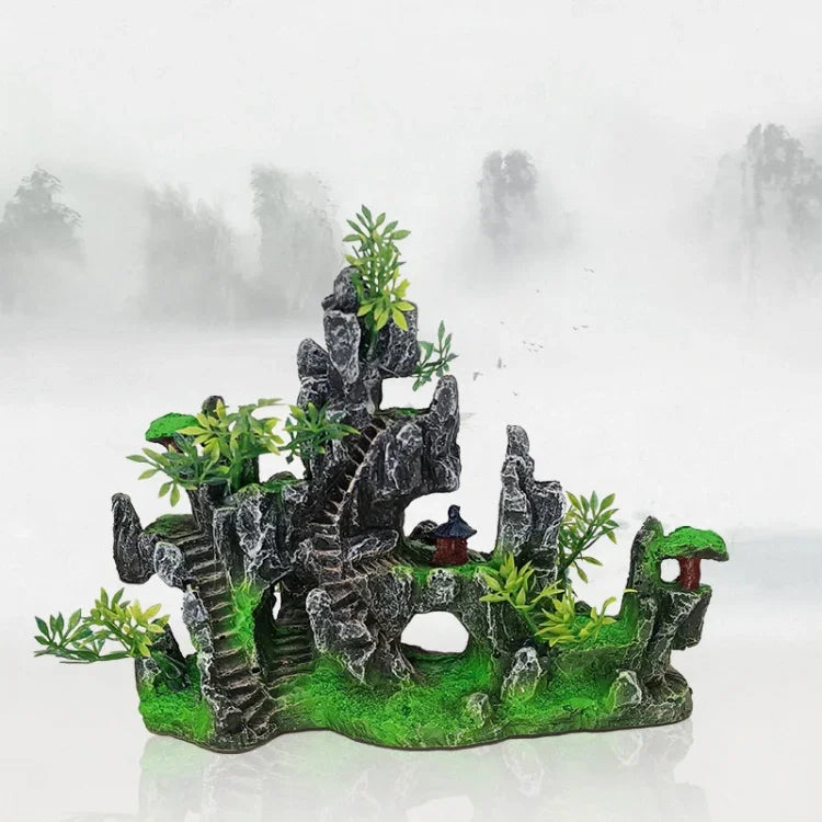 Resin Aquarium Fish Tank Landscaping Simulation Wigwam Decoration