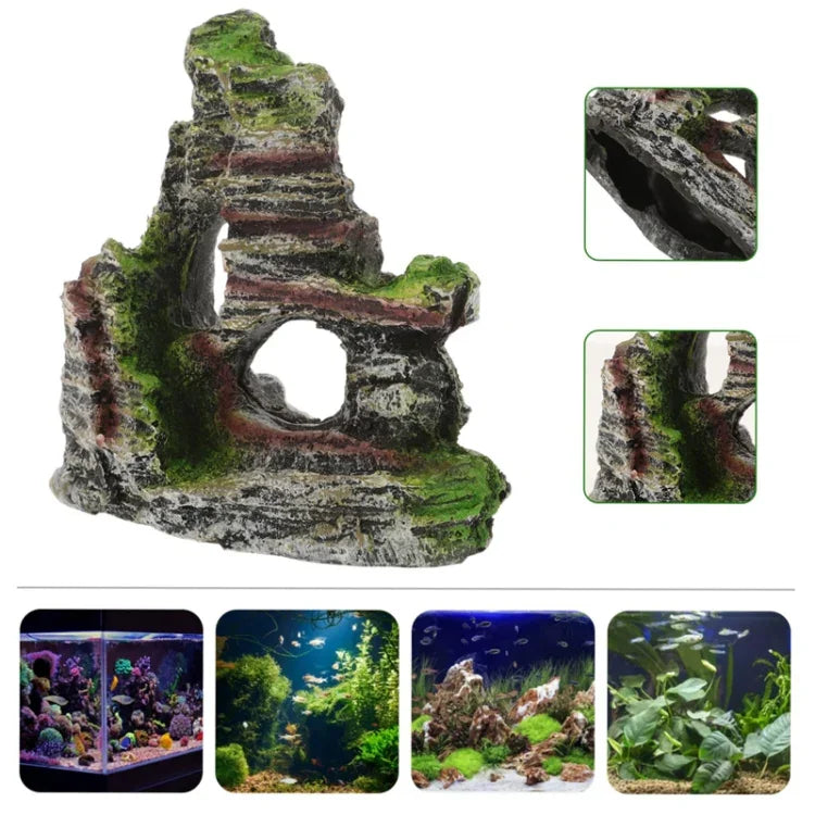 Aquarium Aquascape Accessories Resin Fish Tank Wigwam Landscape Decoration, Model A, Model B, Model C, Model D