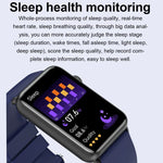Smart Watch Ring ECG Temperature Heart Rate Blood Pressure Health Bluetooth Talking Watch, Black Silicone, Red Silicone, Blue Silicone, Black Leather, Brown Leather