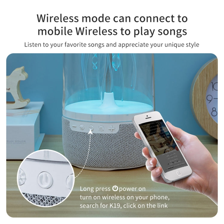 Portable Colorful Atmosphere Light Jellyfish Rhythmic Bluetooth Speaker, K19