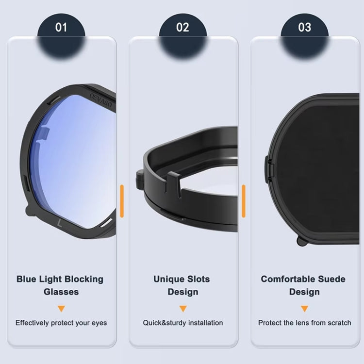 DEVASO For PlayStation VR 2 6 In 1 Magnetic Glasses Anti-Scratch Protective Cover, 6 In 1