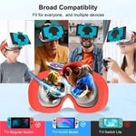 DEVASO Compatible With Switch / Switch OLED Gaming Console VR Glasses, 1127225