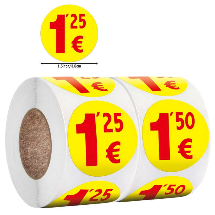 500pcs /Roll 3.8cm Price Tag Supermarket Sealing Sticker, S119, S120