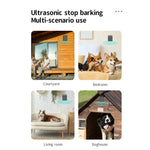 AI Intelligent Recognition Ultrasonic Bark Stopper Portable Dog Training Device Repellent, Black