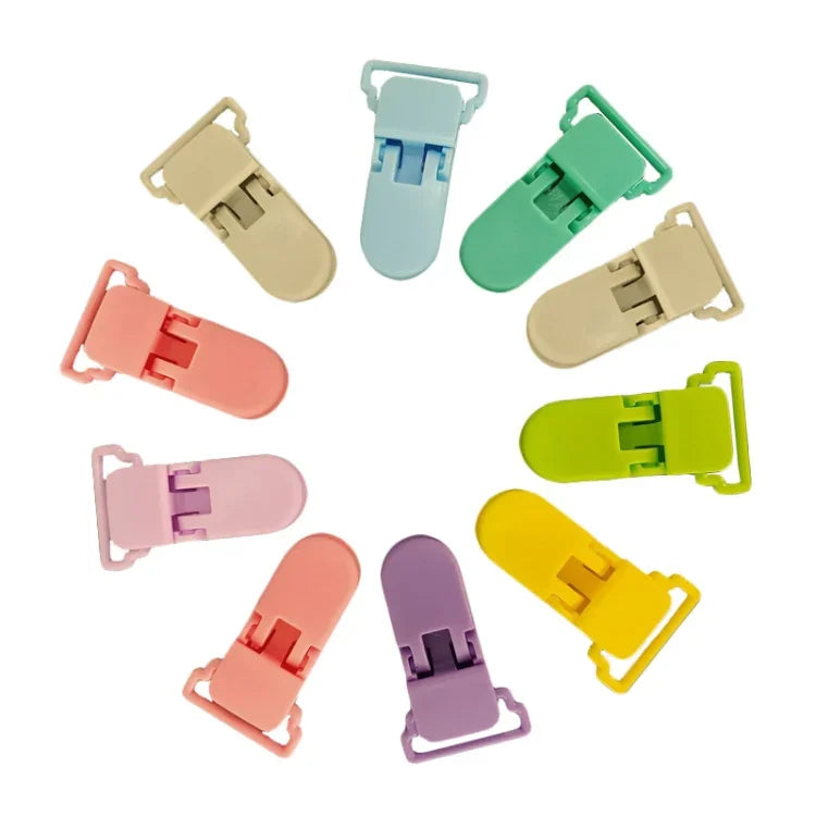 10pcs Baby Pacifier Anti-drop Chain Clips Cartoon Crocodile Clips Pacifier Clamps