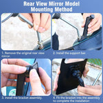 Bicycle Waterproof Phone Bag Mount Stand 360 Degree Rotation Motorcycle Bike Cellphone Holder, Handlebar Model, Rearview Mirror Model