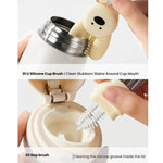 3 In 1 Cup Brush Rabbit Multifunction Crevice Bottle Insulated Mug Groove Rubber Ring Cleaning Brush