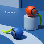 Smart Self Rolling Ball Interactive Cat Toys USB Rechargeable Cat Ball Two Speed Adjustment, TUTU Blue, TUTU Orange