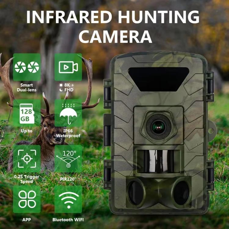 Ultra-clear 8K Video 60MP Photo Wifi Hunting Camera, PR803W
