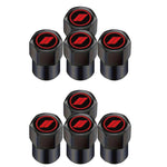 2 Sets Car Modification Aluminum Tire Valve Caps, Graphic Model, Alphabet Model, Red Logo, Blue Logo