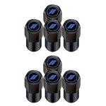 2 Sets Car Modification Aluminum Tire Valve Caps, Graphic Model, Alphabet Model, Red Logo, Blue Logo