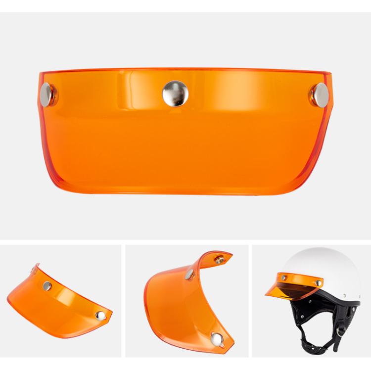 Motorcycle Helmet Brim Retro 3-Button Helmet Visor Sunshade Protection Half Helmet Hat Brim