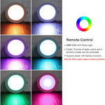 RGB+White Light Ceiling Lamp Round Recessed Dimmable Ceiling Light With Remote Controller, IR Remote 10W 220V, IR Remote 10W 85-265V, IR Remote 15W 220V, IR Remote 15W 85-265V