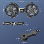 Car Brushless Motor Rear Headrest USB Double Head Fan
