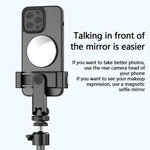 HEPAIL 101D-A Cell Phone Magnetic Selfie Mirror Magsaef Rear HD Photo Assist Convex Mirror