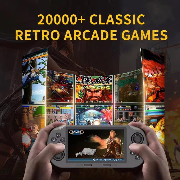 4.5-inch IPS Screen 64G Handheld Game Console Built-in 20000 Games, SF3000, SF3000 with 2 Handles