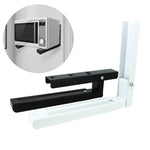 2pcs /Set Retractable Folding Microwave Oven Bracket Carbon Steel Kitchen Shelf