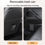 Car Seat Back Multifunctional Storage Box Pouch Phone Holder, Carbon Fiber Pattern, Black Leather, Brown Leather, Beige Leather