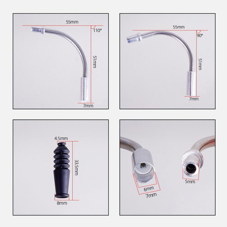 5sets ZTTO Bicycle V Brake Bend Accessories Brake Cable Dust Protective Cover, 4pcs / Set