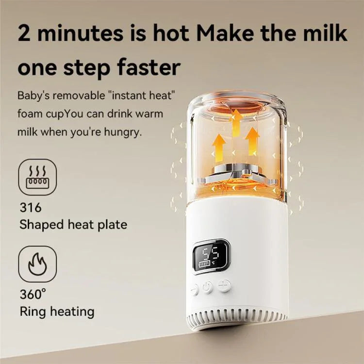Portable Wireless Baby Bottle Warmer 400ml Adjustable Temperature Travel Thermos, Type-C Fast Charging, CT01 10000 mAh, CT01 18000 mAh