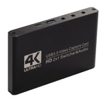USB 3.0 HD Video Capture Card 4K Camera Computer Game Live Recording Box