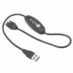 USB To Small 4 Pin Booster Cable Adjustable Speed USB To 12V Case Fan Cable, 50cm, 98cm