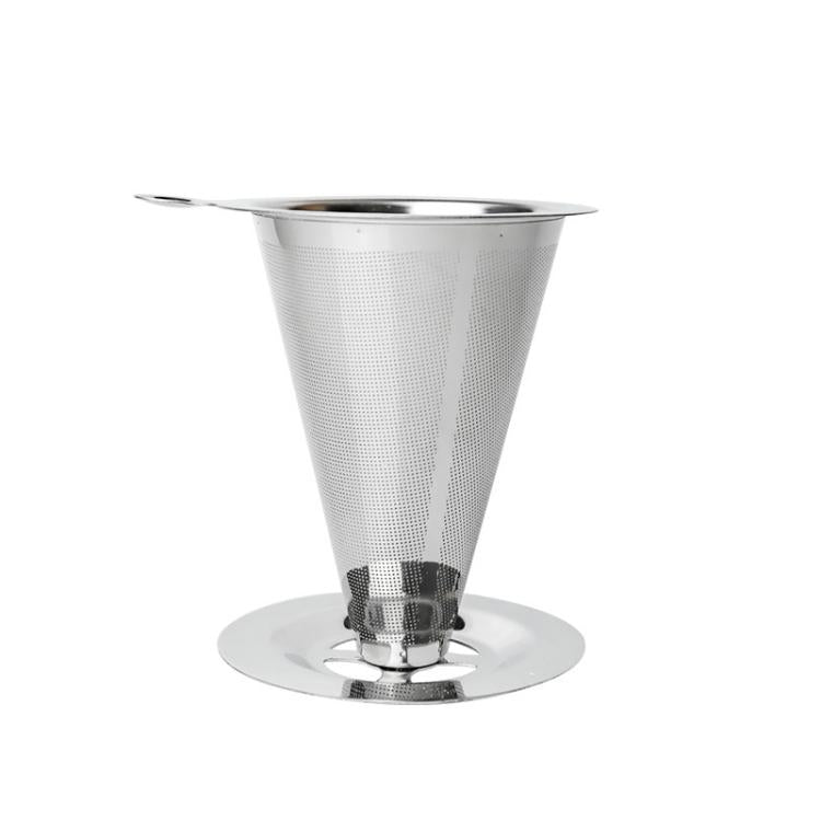 V60 Stainless Steel Coffee Filter with Base for Pour Over Brewing, 1-2 Cups 300-mesh, 1-3 Cups  300-mesh, 1-4 Cups 300-mesh, 1-4 Cups 600-mesh, 1-6 Cups 600-mesh, 1-8 Cups 300-mesh