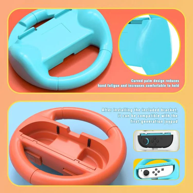 2pcs /Pack Steering Wheel Grip for Nintendo Switch 2/Switch Joy-Con Controllers