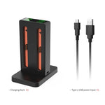 DOBE 4-in-1 Magnetic Charging Station for Nintendo Switch 2 Controllers with LED Indicators & Cartridge Storage, TNS-3192B