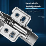 Cabinet Door Hinges Hydraulic Damp Buffer Furniture Hinges, 165-degree Full-Cover Straight Arm, 165-degree Half-Cover Medium Bend, 165-degree No-Cover Large Bend